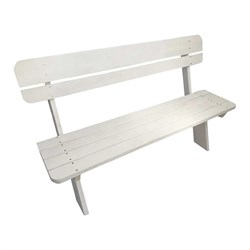 Скамья ООО "Фотон" РУСТИКА окрашенная, белый лак - фото 16663949