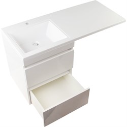 Подвесная тумба Style Line Даллас 120, Люкс белая, PLUS, ЭМАЛЬ - фото 16665642