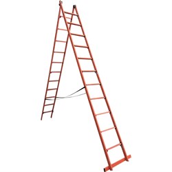 Универсальная двухсекционная диэлектрическая лестница-стремянка Диэлектрик ССД-У - фото 16665947