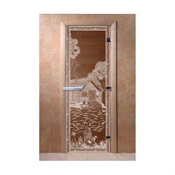 Дверь для бани DoorWood Банька в лесу - фото 16666237