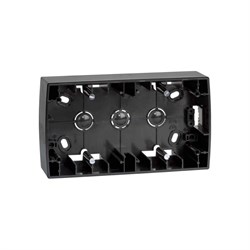 Монтажная коробка для накладного монтажа Simon 2 поста, 158х89х27мм графит - фото 16669908