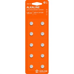 Щелочная батарейка AIRLINE AG4/LR626 - фото 16675473
