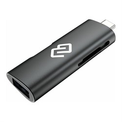 Устройство чтения карт памяти DIGMA Type C CR-CU2522-G серый - фото 16677604