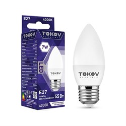 Светодиодная лампа TOKOV ELECTRIC TKE-C37-E27-7-4K - фото 16680955
