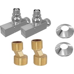 Комплект для подключения полотенцесушителя Aquatek aq 2020ch - фото 16684899