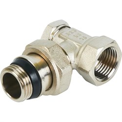 Запорный угловой радиаторный клапан Heizen 549-15 - фото 16685070