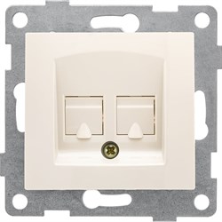 Двойной механизм компьютерной розетки GUSI ELECTRIC Bravo - фото 16695419