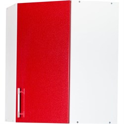 Шкаф для посуды SANTREK угловой 55*55 красный металлик фасад МДФ - фото 16697999