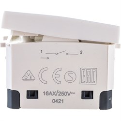 Одноклавишный выключатель Экопласт 850104-1 - фото 16699247