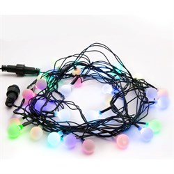 Гирлянда Neon-Night мультишарики d=18 мм 5м темно-зеленый ПВХ, 30LED RGB - фото 16704050