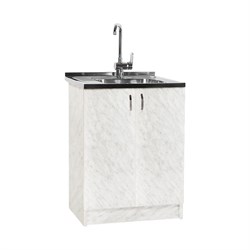 Тумба SANTREK 60*50 цвет карара (2 дверцы) (ЛДСП) - фото 16704542