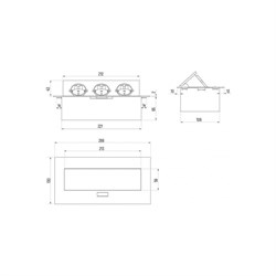 Выдвижной встраиваемый розеточный блок SETE SBT-03-80 - фото 16713800