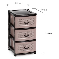 Комод ЗПИ "Альтернатива" 3-х секцион. коричневый - фото 16716930