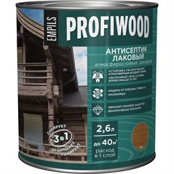 Лаковый тонирующий атмосферостойкий алкидный антисептик Profiwood 67036 - фото 16720564
