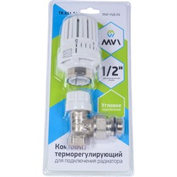 Угловой терморегулирующий комплект для подключения радиатора MVI TR.611.04 - фото 16721684