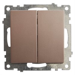 Двухклавишный выключатель Stekker Катрин - фото 16724213