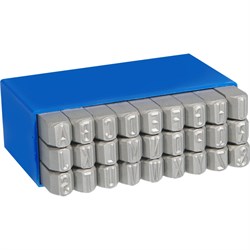 Набор латинских буквенных клейм MASUS 10658 - фото 16732970