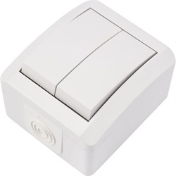 Двухклавишный накладной выключатель Kranz KR-78-0832 - фото 16733894