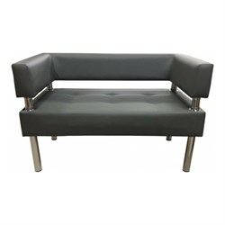 Двухместный диван Мягкий Офис серый - фото 16734468