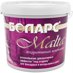 Декоративная акриловая шпатлевка БОЛАРС MALTA 100 15 кг - фото 16736145