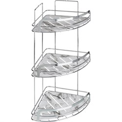 Угловая тройная полка для ванной комнаты Fora Marble - фото 16736755