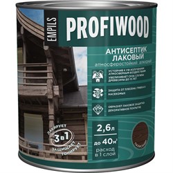 Лаковый тонирующий атмосферостойкий алкидный антисептик Profiwood 67030 - фото 16737160