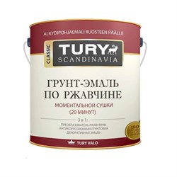 Молотковая грунт-эмаль по ржавчине TURY МС-102 - фото 16741175