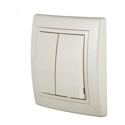 Альтернативный двухклавишный выключатель Aling-conel PRESTIGE - фото 16746527