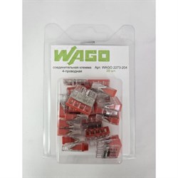 Четырехпроводная соединительная клемма для быстрого монтажа WAGO 2273-204 - фото 16749158