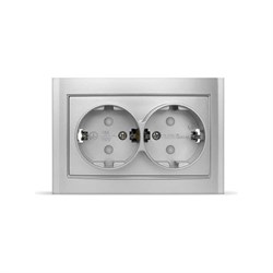Двухместная розетка UNIVERSAL Бриллиант - фото 16749476