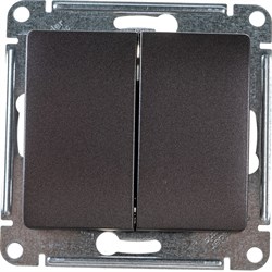 Двухклавишный механизм выключателя Systeme Electric Glossa - фото 16767933