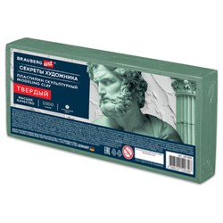 Пластилин скульптурный ТВЕРДЫЙ ОЛИВКОВЫЙ "Секреты художника", 1 кг, BRAUBERG ART, 107490 - фото 16776398