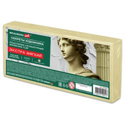 Пластилин скульптурный ЭКСТРА МЯГКИЙ ТЕЛЕСНЫЙ "Секреты художника", 1 кг, BRAUBERG ART, 107507 - фото 16776415