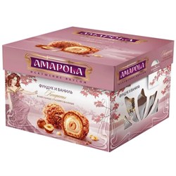 Конфеты глазированные AMAPOLA "Фундук и Ваниль" вафельные 100 г - фото 16776511