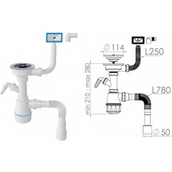 Сифон для кухни AV Engineering AVE129740 - фото 16777139