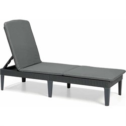 Шезлонг KETER Jaipur Sun lounger, with cushion графит - фото 16777247