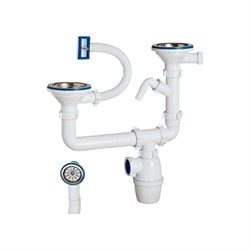 Разноуровневый двойной бутылочный сифон ORIO К-40093 - фото 16780147