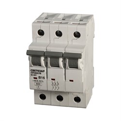 Автоматический выключатель Светозар Премиум 3п, B, 6А, 6кА, 400В - фото 16781663