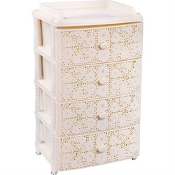 Комод ЗПИ "Альтернатива" Лаура 4-х секцион. широкий сл.кость - фото 16784601