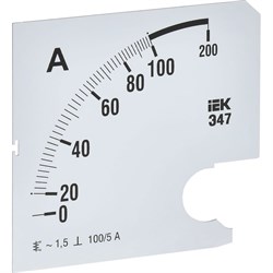 Сменная шкала к амперметру IEK э47 - фото 16784909