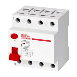 Выключатель остаточного тока HOROZ ELECTRIC SAFE (RCCB 4P 100) 4P 100A 30mA 400V 114-003-4100 - фото 16787483