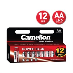 Батарейка Camelion Plus Alkaline LR 6 BLOCK-12 1.5В - фото 16787545