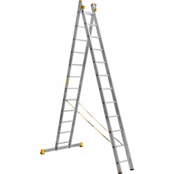 Алюминиевая двухсекционная лестница Алюмет Серия Р2 - фото 16789407