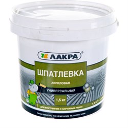 Универсальная акриловая шпатлевка для внутренних и наружных работ Лакра 90005285936 - фото 16791526