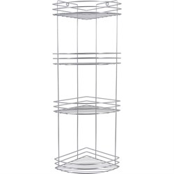 4-х ярусная, угловая полка для ванной Rosenberg RUS-385300-4Zn - фото 16792920