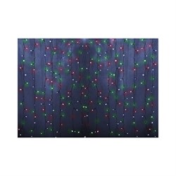 Гирлянда Neon-Night ДОЖДЬ занавес 2х1,5м, прозрачный ПВХ, 192LED мульти, 12LED/нить, 16 нитей - фото 16795102