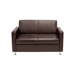 Двухместный диван Мягкий Офис коричневый - фото 16799970