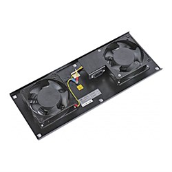 Вентиляторный модуль для установки в настенные шкафы серии SH-05F, Cabeus TRAY-FAN2-BK - фото 16801032