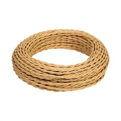 Провод витой iTOK ретро ПВХ ПуГВнг(А)-LS 2x2,5 ГОСТ песочное золото (10 метров) GE70142-32 - фото 16805350