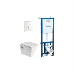 Подвесной безободковый унитаз Santek Пэк Нео - фото 16808110